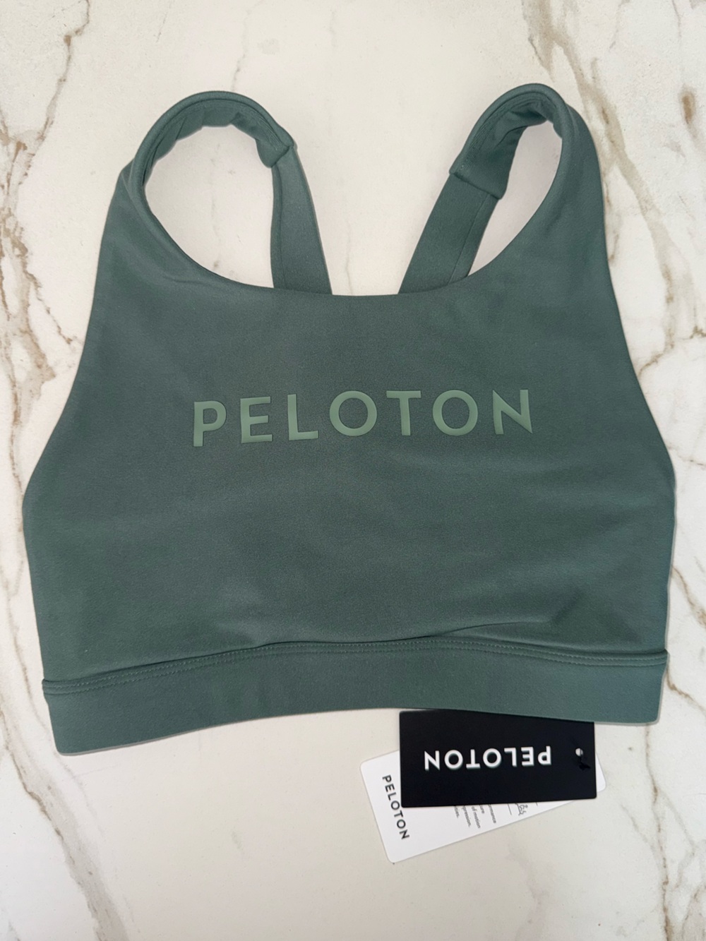 NWT Peloton Cadent Strappy Sports Bra Green XS